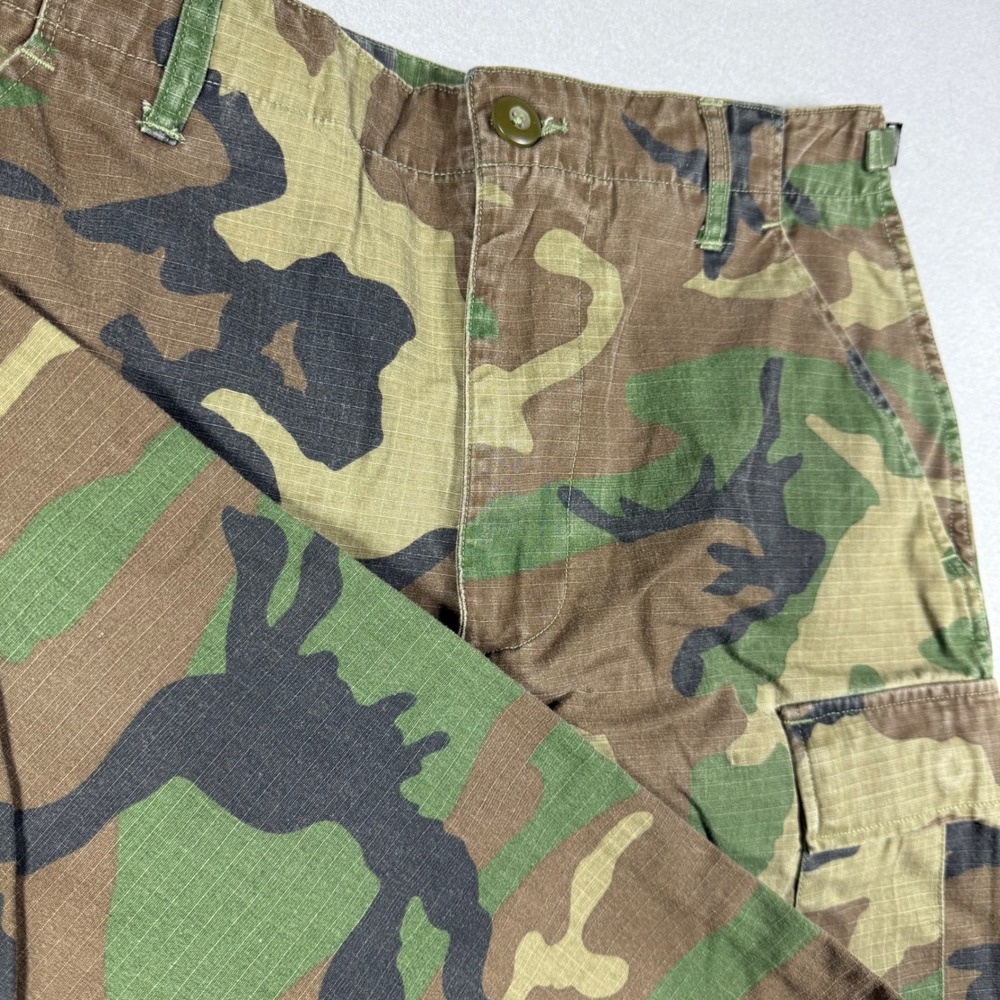 US Military Issued Woodland Camo Combat Trousers Cargo Pants Ripstop Green Brown